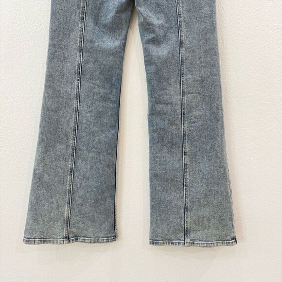 Free People Thunderbird Flare Wide Leg Light Wash Jeans Silver Women's Size 29 - Picture 9 of 15